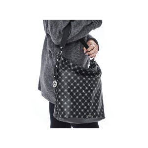 Geanta dama negru casual piele ecologica crossbody si de umar cu bareta detasabila si reglabila Rieker H1450-00-Negru