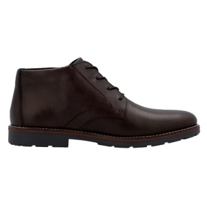 Ghete barbati maro casual piele naturala impermeabile cu toc Rieker 15324-25-Maro