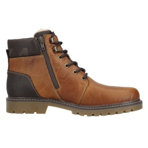 Ghete barbati maro casual piele naturala impermeabile imblanite cu toc Rieker 38832-22-Maro