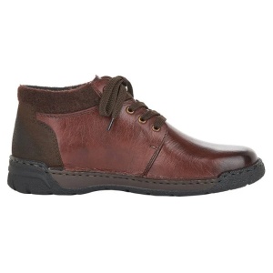 Ghete barbati maro casual piele naturala impermeabile imblanite cu talpa joasa Rieker B0348-25-Maro