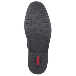 Ghete barbati negru casual piele naturala cu toc Rieker 33205-00-Negru