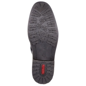 Ghete barbati negru casual piele naturala cu toc Rieker 33212-00-Negru