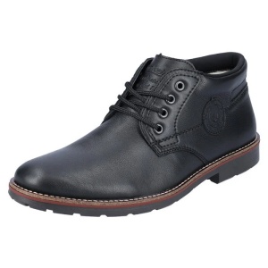 Ghete barbati negru casual piele naturala imblanite cu toc Rieker 15339-00-Negru