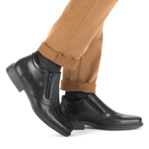 Ghete barbati negru elegante piele naturala impermeabile cu toc Rieker B0050-00-Negru