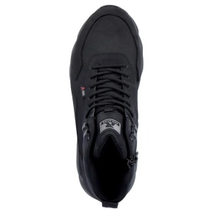Ghete barbati negru sport piele naturala impermeabile cu talpa joasa Rieker 07860-00-Negru