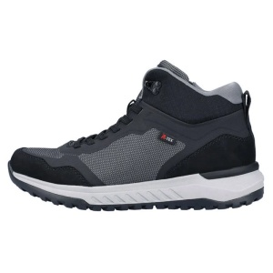 Ghete barbati, negru, sport, piele naturala, impermeabile, cu talpa joasa, Rieker U0160-00-Negru