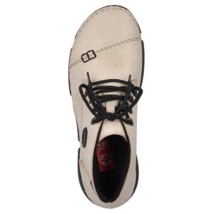Ghete dama bej casual piele ecologica cu talpa joasa Rieker 45902-60-Bej