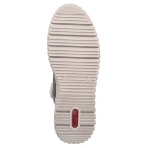 Ghete dama maro casual piele ecologica imblanite cu talpa groasa Rieker N2560-24-Maro