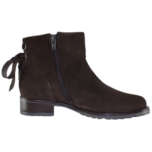 Ghete dama maro casual piele intoarsa cu toc Elvis 432-2-Maro