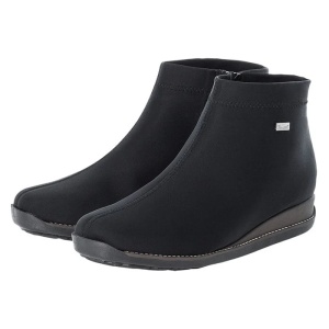 Ghete dama negru casual tex impermeabile cu talpa joasa Rieker 98251-00-Negru