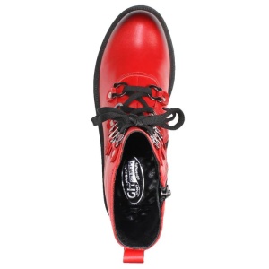 Ghete dama rosu casual piele naturala cu toc Gitanos H19K3102-Rosu