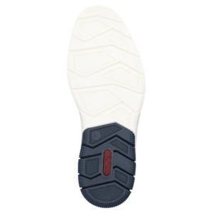 Pantofi barbati albastru inchis casual piele naturala cu talpa joasa Rieker 14416-14-Albastru-Inchis
