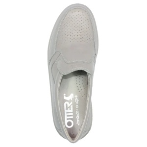 Pantofi barbati gri casual piele naturala cu talpa joasa Otter OT27850V-14-N-Gri