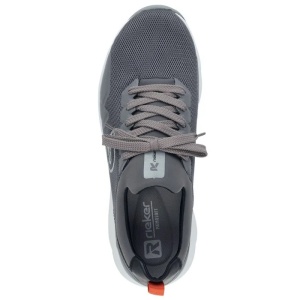Pantofi barbati gri sport textil cu talpa groasa Rieker 07802-45-Gri