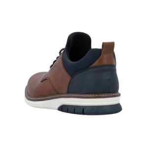 Pantofi barbati maro casual piele naturala cu talpa joasa Rieker 14450-22-Maro