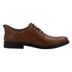 Pantofi barbati maro casual piele naturala cu toc Rieker 10353-24-Maro