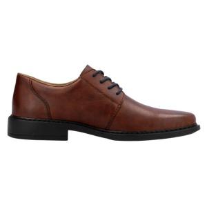 Pantofi barbati maro casual piele naturala cu toc Rieker B0803-24-Maro