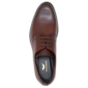 Pantofi barbati maro eleganti piele naturala cu toc Silesco 121-S-Maro