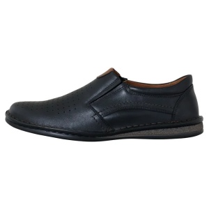 Pantofi barbati, negru, casual, piele naturala, cu talpa joasa, Krisbut 4978A-5-9-Negru