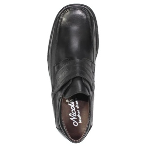 Pantofi barbati negru casual piele naturala cu talpa joasa Nicolis 24049-Negru