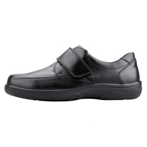 Pantofi barbati, negru, casual, piele naturala, cu talpa joasa, Waldlaufer 633301-174-001-Ken-Negru