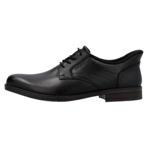 Pantofi barbati, negru, casual, piele naturala, cu toc, Rieker 10353-00-Negru