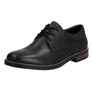 Pantofi barbati negru casual piele naturala cu toc Rieker 13510-00-Negru