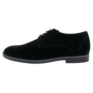 Pantofi barbati, negru, eleganti, piele intoarsa, cu toc, Nicolis 201918-Negru