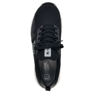 Pantofi barbati negru sport textil cu talpa groasa Rieker 07802-00-Negru