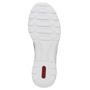 Pantofi dama albastru inchis casual piele ecologica cu talpa joasa Rieker N4263-14-Albastru-Inchis