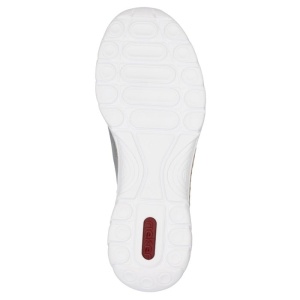 Pantofi dama gri casual piele ecologica cu talpa joasa Rieker N4263-40-Gri