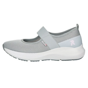Pantofi dama, gri, casual, textil, cu platforma, Rieker 42102-40-Gri