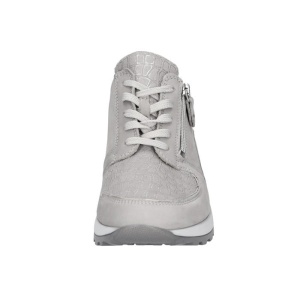 Pantofi dama gri ortopedici sport piele naturala cu talpa joasa Waldlaufer H64007-333-070-Hiroko-Gri