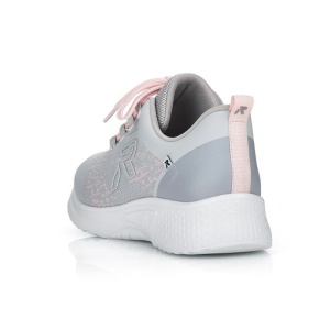 Pantofi dama gri sport textil cu talpa joasa Rieker 40702-40-Gri