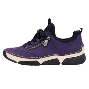 Pantofi dama, mov, casual, piele ecologica, cu talpa joasa, Rieker 45973-30-Mov