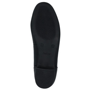 Pantofi dama negru casual piele naturala cu toc Rieker 43453-00-Negru