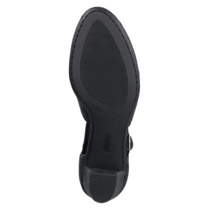Pantofi dama negru elegant piele ecologica cu toc Rieker 41087-00-Negru