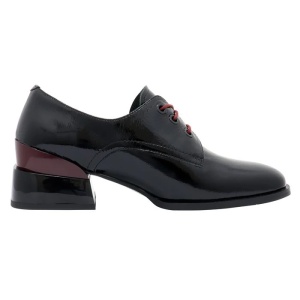 Pantofi dama negru eleganti piele naturala lacuita cu toc Epica HMY1188-05B-W381D-01-L-Negru