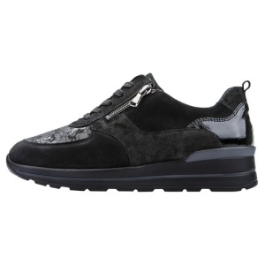 Pantofi dama, negru, ortopedici, sport, piele naturala, cu talpa joasa, Waldlaufer 807M01-405-001-M-Sarah-Negru
