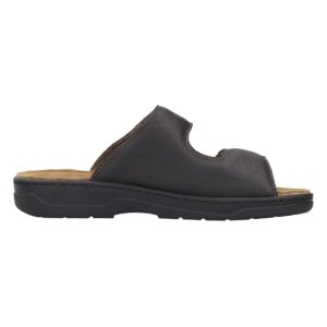 Papuci barbati maro casual piele naturala cu talpa joasa Rieker 20390-24-Maro