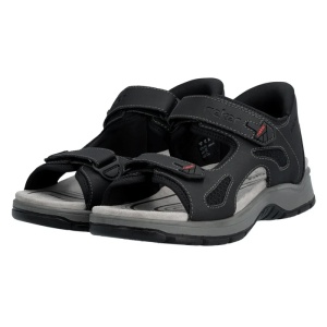 Sandale barbati negru sport piele ecologica cu talpa groasa Rieker 26953-00-Negru