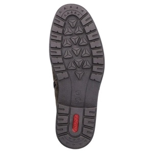 Cizme barbati maro casual piele intoarsa scurte cu toc Rieker 33180-25-Maro