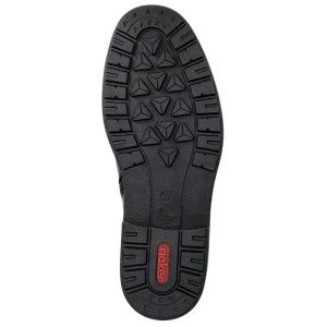 Cizme barbati negru elegante piele naturala scurte cu toc Rieker 33180-00-Negru