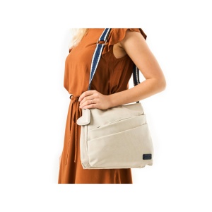Geanta dama bej casual piele ecologica crossbody si de umar cu bareta reglabila Rieker H1004-60-Bej
