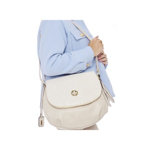 Geanta dama bej casual piele ecologica crossbody si de umar cu bareta reglabila Rieker H1117-80-Bej
