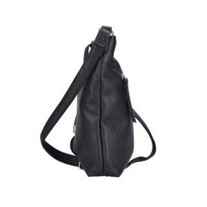 Geanta dama negru casual piele ecologica crossbody si de umar cu bareta reglabila Rieker H1073-00-Negru
