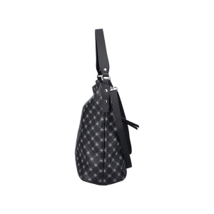 Geanta dama negru casual piele ecologica crossbody si de umar cu bareta detasabila si reglabila Rieker H1450-00-Negru