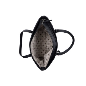 Geanta dama negru casual piele ecologica shopper de mana cu accesorii metalice Rieker H1491-00-Negru