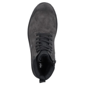 Ghete barbati gri casual piele ecologica impermeabile imblanite cu toc Rieker 30440-45-Gri