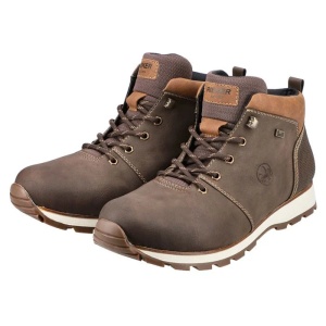 Ghete barbati maro casual piele ecologica impermeabile cu talpa joasa Rieker F5730-25-Maro